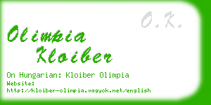 olimpia kloiber business card
